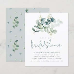 Papier Fête des mariées moderne chic Eucalyptus verdure