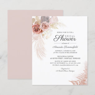 Papier Fête des mariées Pampas Grass Terracotta Invitatio