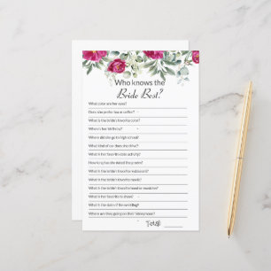 Papier Fête des mariées Rose Comment bien connaissez-vous