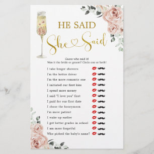 Papier Fête des mariées Rose Rose Dusty Il Dit Qu'Elle Di