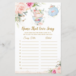 Papier Fête des mariées Tea Party Nom qui aime jeu de cha