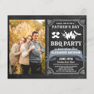 Papier FÊTE DES PÈRES BUDGET Photo BBQ Party Invitation