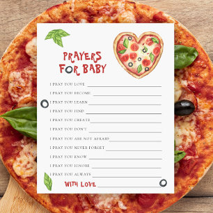 Papier Fête prénatale autour de pizzas - Prières pour béb