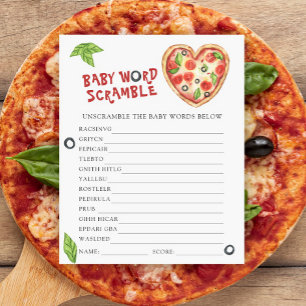 Papier Fête prénatale Pizza bébé - Jeu de mots mêlés