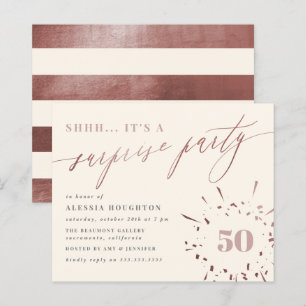 Papier Fête Surprise de Budget Crème & Rose Gold Script