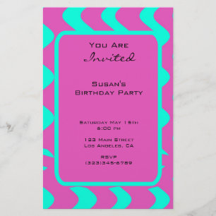 Papier fête tuquoise rose vif