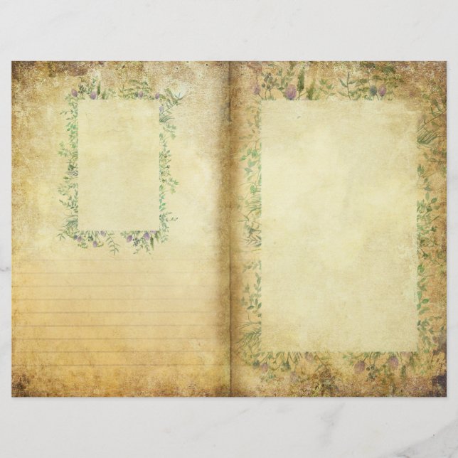 Papier Feuillet de journal du cadrage de feuillage de pla (Devant)