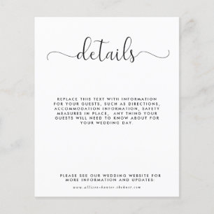Papier Fiche de boîtier Détails du Mariage budgétaire
