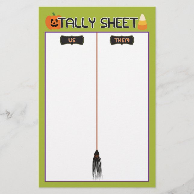 Papier Fiche technique de la fête d'Halloween Bunco (Devant)