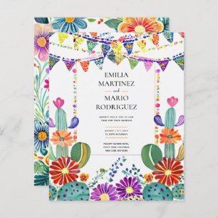 Papier FIESTA MARIAGE - Fleurs Folkart Moderne