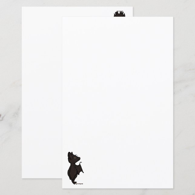 Papier figdewdrops Blinky the Bat stationary (Devant / Derrière)