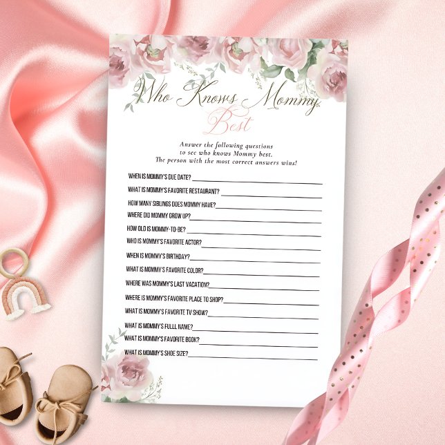 Papier Fille bébé dans le Baby shower en fleur Qui connaî (Créateur téléchargé)