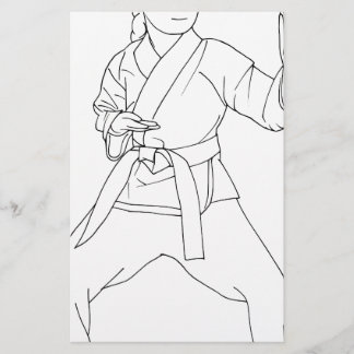 Papier Fille des arts martiaux