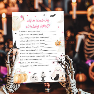 Papier Fille Halloween Qui connaît Papa Meilleur Jeu