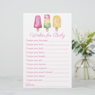 Papier Fille prête à faire éclater la Baby Shower d'été