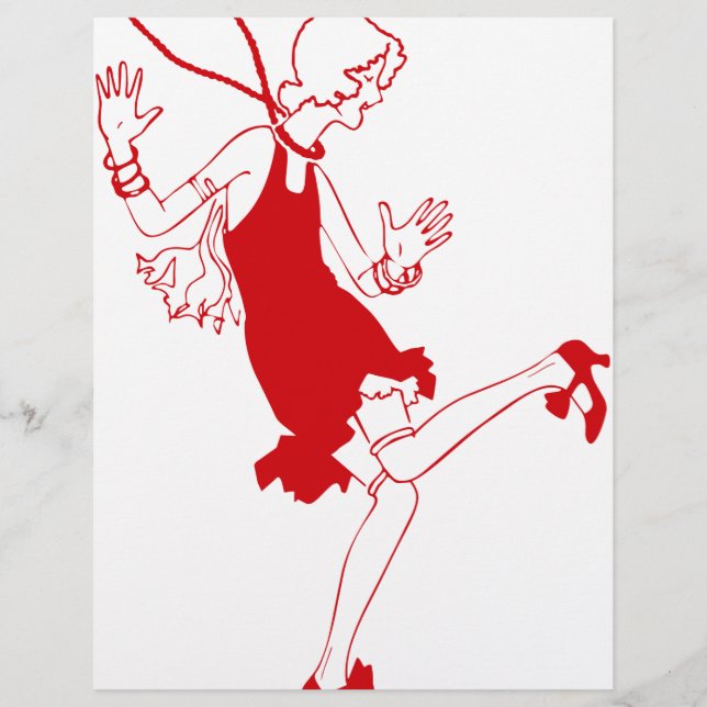 Papier fille rouge (Devant)