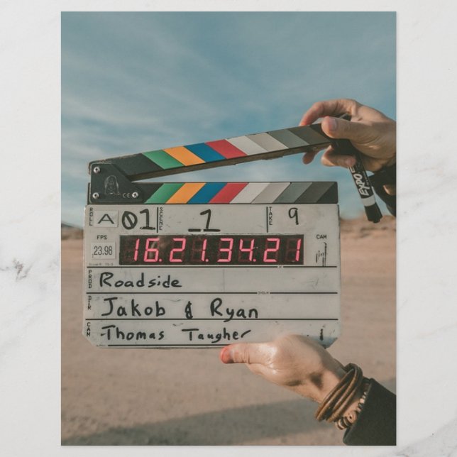 Papier Film Réalisateur Clap Film Cinéma Caméra (Devant)