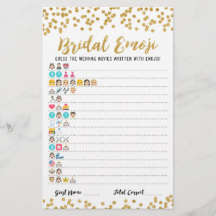 Papier Films de mariage emoji avec réponses Enterrement d