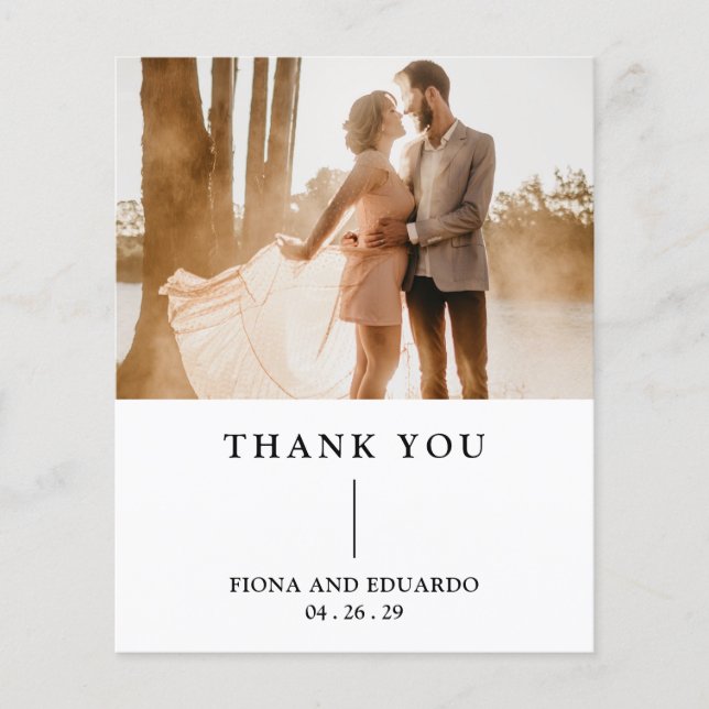 Papier Fiona Photo Bold Monogramme Mariage moderne (Devant)