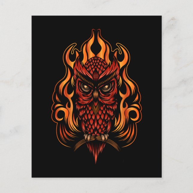 Papier Fire owl (Devant)