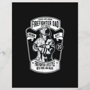 Papier Firefighter Papa With Courage Lifestyle With Pride
