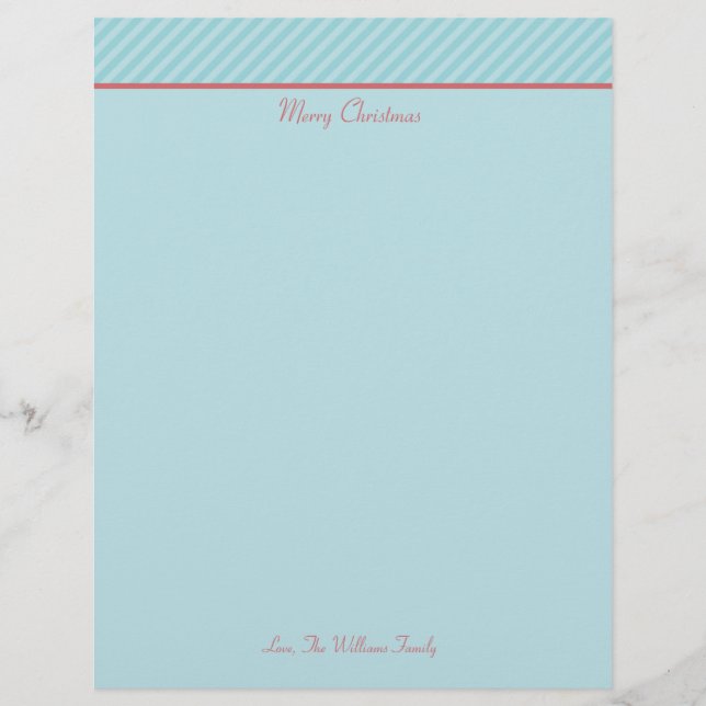 Papier fixe de Noël personnalisé (Devant)