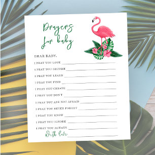 Papier Flamant rose - Jeu de fête   prières pour bébé
