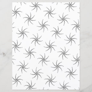 Papier Flèches spirales, points blancs soulignés en papie