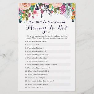 Papier Fleur Connaissez-Vous Bien Le Quiz De Mommy ?