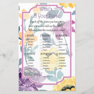 Papier Fleur d'aquarelle violette Qu'y a-t-il dans votre 