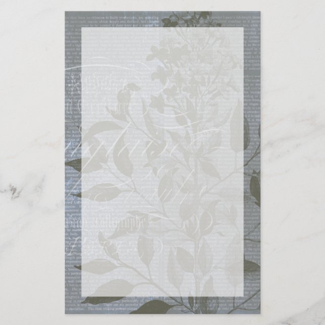 Papier Fleur de Bleu I (Devant)