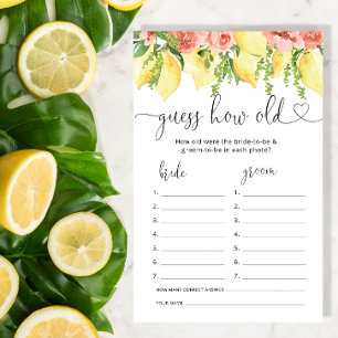 Papier Fleur de citron Quel âge ont-ils été marié jeu de 