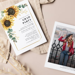 Papier Fleur de soleil florale Eucalyptus 2025 Graduation