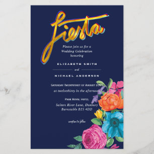 Papier Fleur Folkart Fiesta Faire-part de mariage Boda
