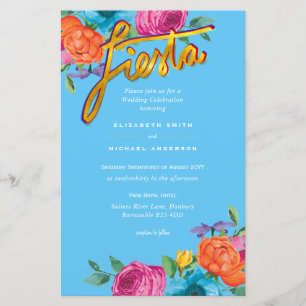 Papier Fleur Folkart Fiesta Faire-part de mariage Boda