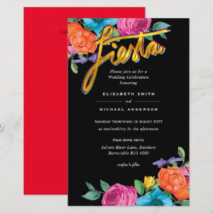 Papier Fleur Folkart Fiesta Faire-part de mariage Boda