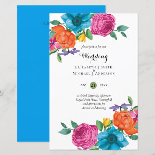 Papier Fleur Folkart Fiesta Faire-part de mariage Boda