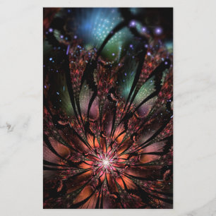 Papier Fleur imaginaire fractale douce et tendresse