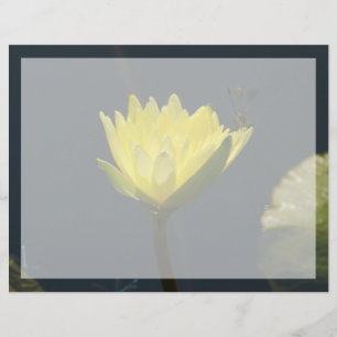 Papier Fleur Nénuphar Lotus Jaune