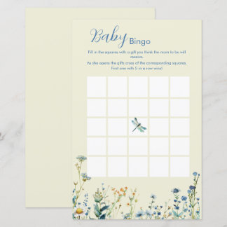 Papier Fleur sauvage bébé en fleur baby shower Bingo jeu