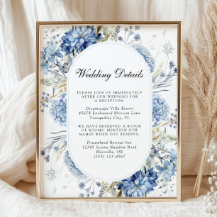 Papier Fleur sauvage bleu aquarelle Floral Détails du Mar