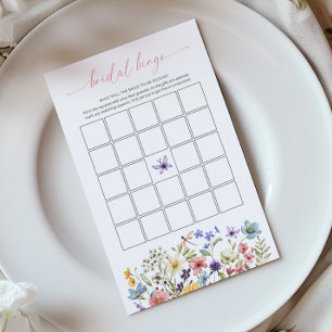 Papier Fleur sauvage Butterfly Garden Bridal Bingo jeu