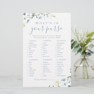 Papier Fleur sauvage ce qu'il y a dans votre sac de douch