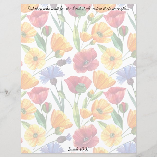 Papier Fleur sauvage Christian Stationery (Devant)