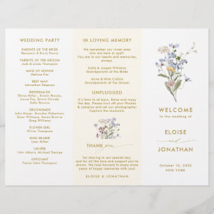 Papier Fleur sauvage de printemps Meadow Gold Wedding Pro