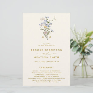 Papier Fleur sauvage de printemps Meadow Gold Wedding Pro