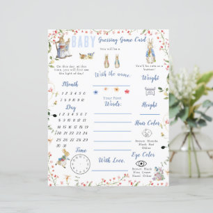 Papier Fleur sauvage Peter the Rabbit Baby shower Jeu