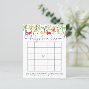 Papier Fleur sauvage Spring Baby shower Baby Bingo Jeu