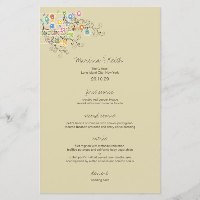Papier Fleur Super Whimsical Jardin Chic Mariage Party (Devant)