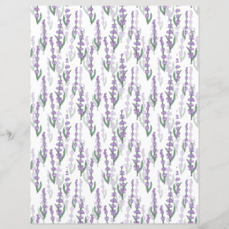 Papier Fleur violette de provence du champ de lavande